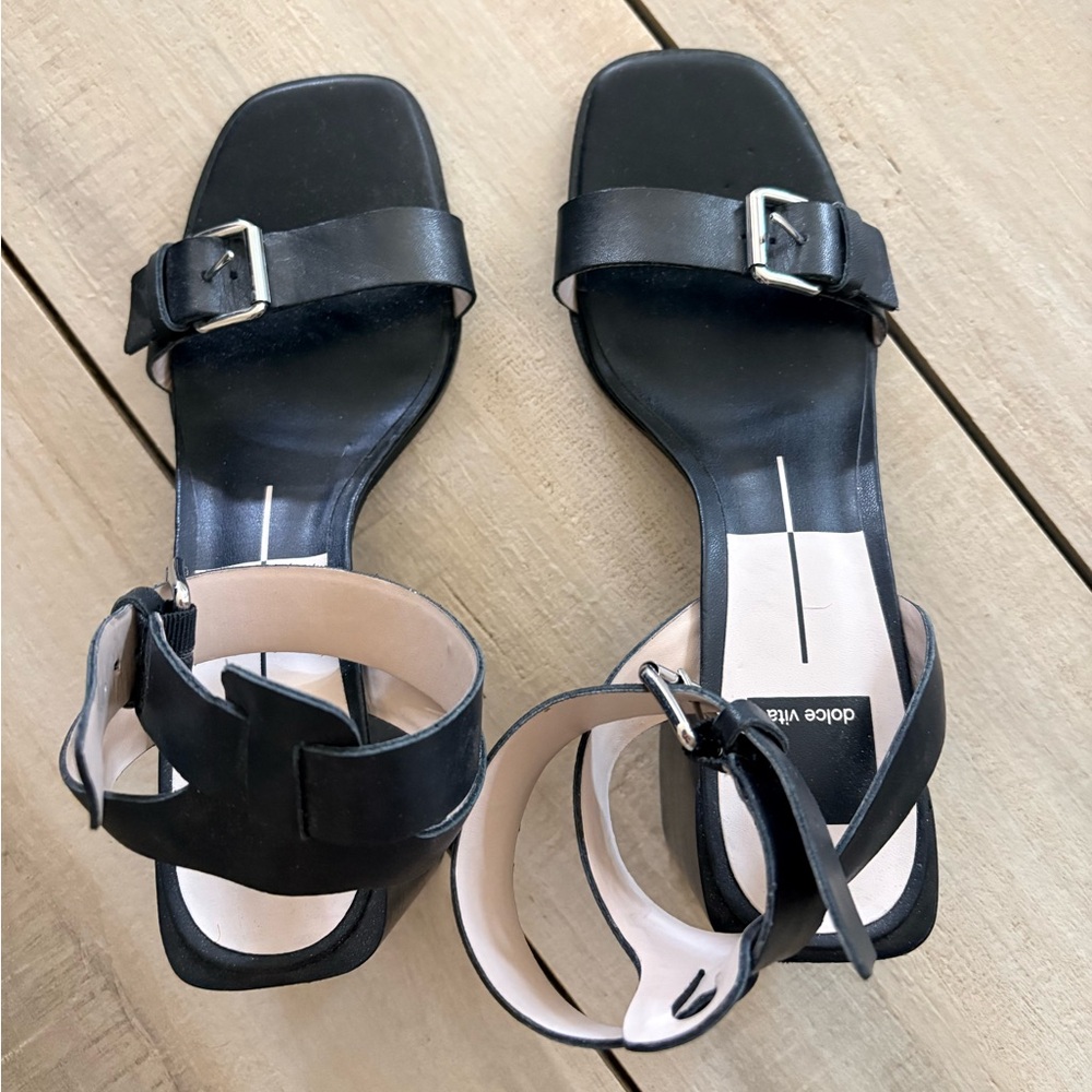 Dolce Vita Black Buckle Sandals